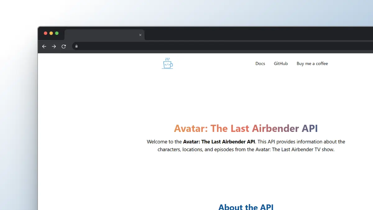 Avatar: The Last Airbender API